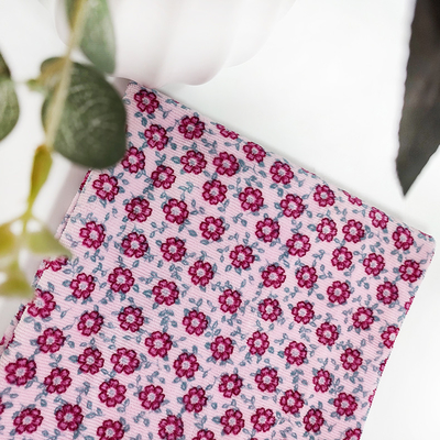 Poliestere 100% del tessuto 310gsm del velluto del velluto del jacquard stampato fiore