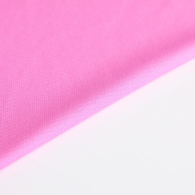 La maglietta singola tricotta la pianura rosa del tessuto di cotone 100gsm
