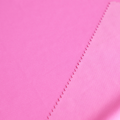 La maglietta singola tricotta la pianura rosa del tessuto di cotone 100gsm