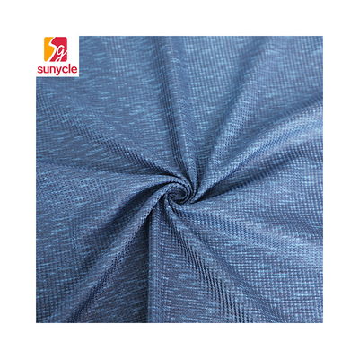 La singola cialda dell'elastam del jersey del poliestere cationico blu tricotta