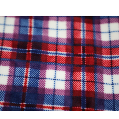 Micro tessuto del vello stampato plaid 280gsm per la sciarpa dell'indumento