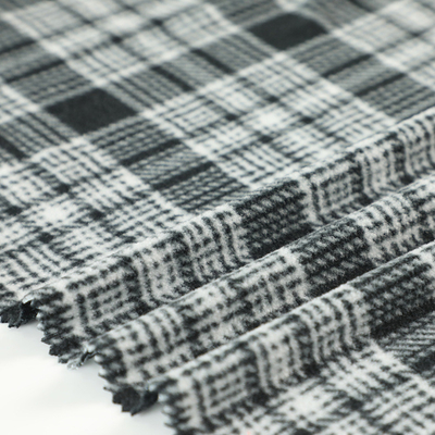 Plaid cationico 100% del tessuto del vello del poliestere il micro ha stampato polare per Sofa Pillowslip Blankets