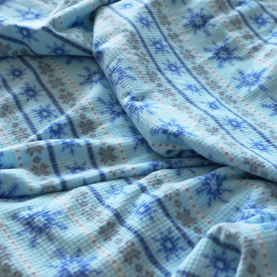 Jacquard stampato micro lato del tessuto uno del vello del modello del fiocco di neve