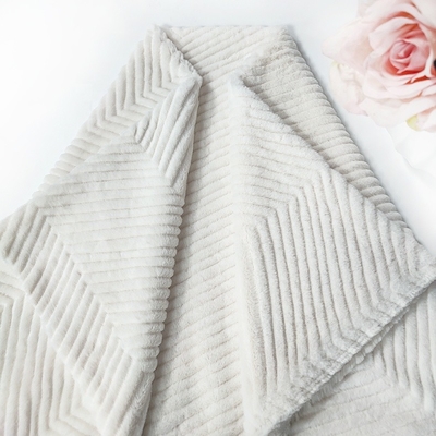 Coniglio impresso tessuto solido conciso della pelliccia del Faux di Sherpa per Sofa Cover