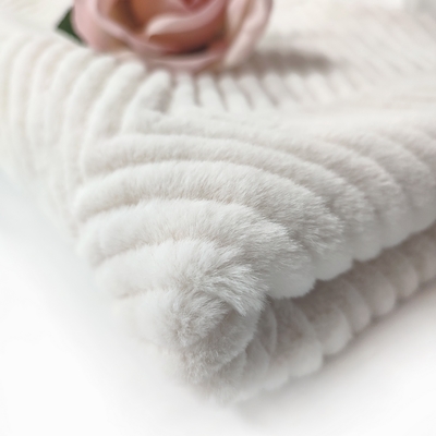 Coniglio impresso tessuto solido conciso della pelliccia del Faux di Sherpa per Sofa Cover