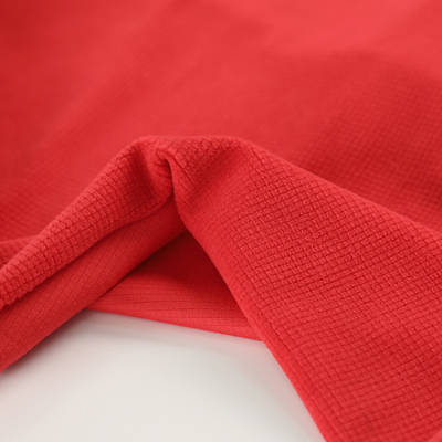 Materiale polare del tessuto del vello del jacquard rosso per la tenda delle scarpe