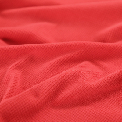 Materiale polare del tessuto del vello del jacquard rosso per la tenda delle scarpe