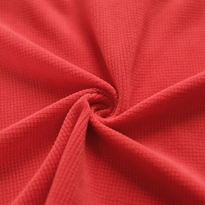 Materiale polare del tessuto del vello del jacquard rosso per la tenda delle scarpe