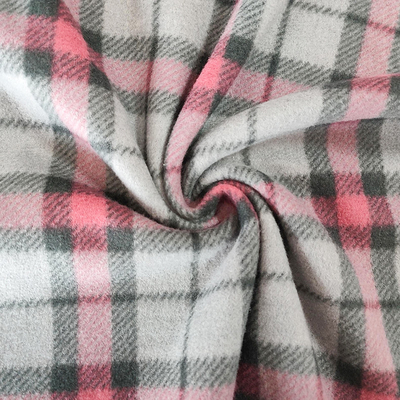 Il plaid ha stampato il micro classico del tessuto del vello polare per le sciarpe che i guanti si vestono